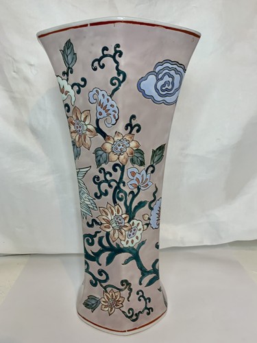 RARE enameled Chinese 10" Hexagon Vase Porcelain Qing Dynasty Kangzi. - Picture 5 of 12