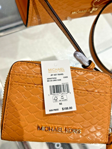 Michael Kors Hamilton XS Satchel Handbag Crossbody Bag + Card Case Wallet Cider - Picture 6 of 15