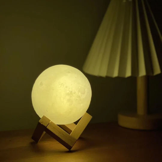 Moon LED Table Light - Moon Light - Night Lights for Kids Room, Home Decor, Gift - image 2 of 4