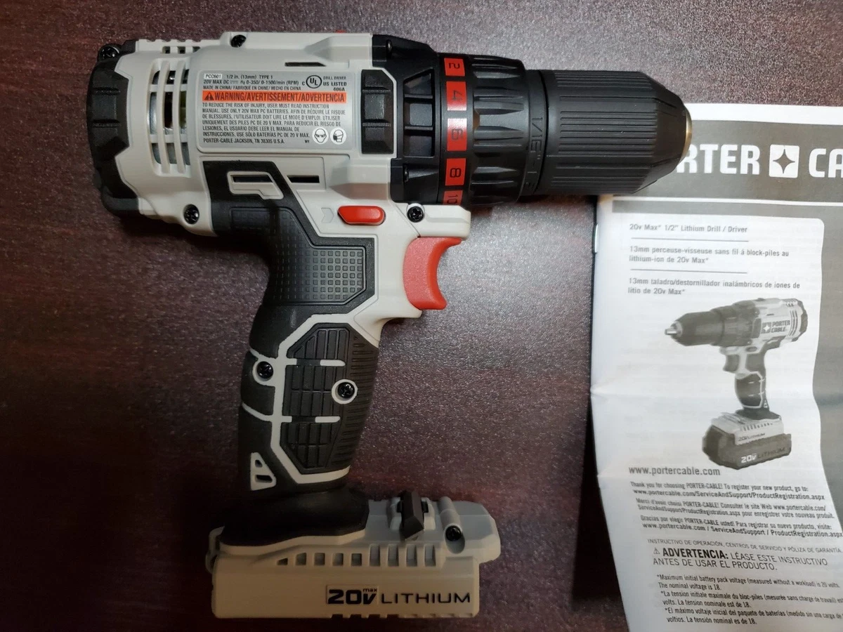 Porter cable 20v lithium drill outlet