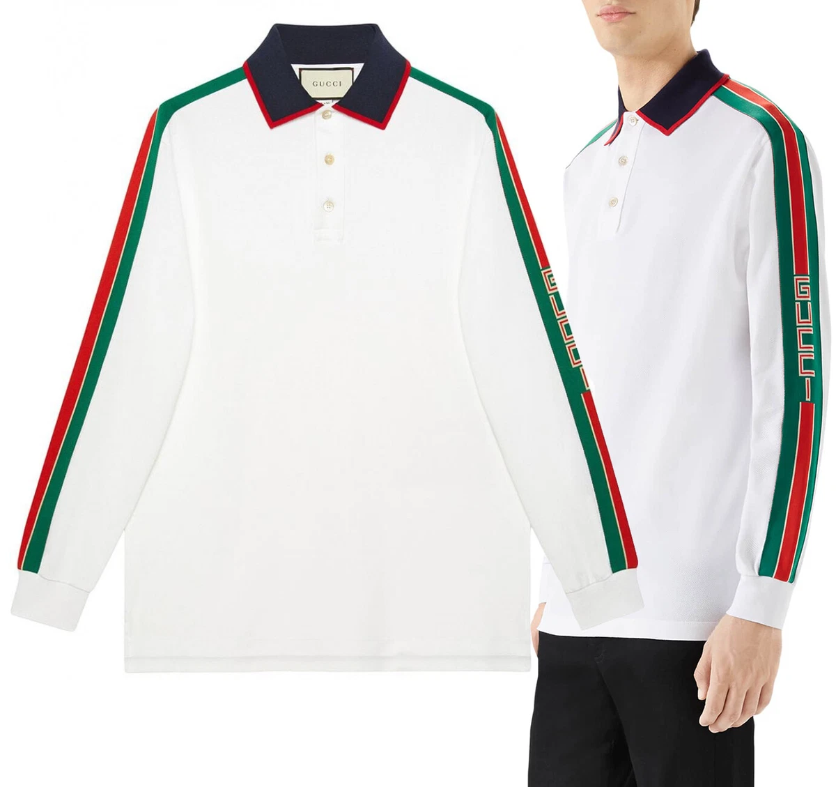 mens white gucci polo