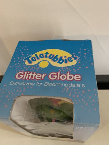 RARE TELETUBBIES GLITTER GLOBE SNOW DOME IN ORIGINAL BOX BLOOMINGDALES New - Picture 2 of 6