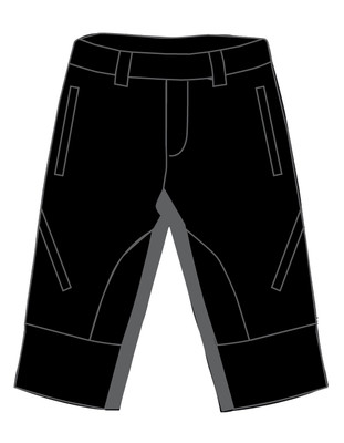 NEU EIGO ZENITH MTB MOUNTAINBIKE RADFAHREN BAGGY SHORTS COOLMAX PAD SCHWARZ/SCHIEFER