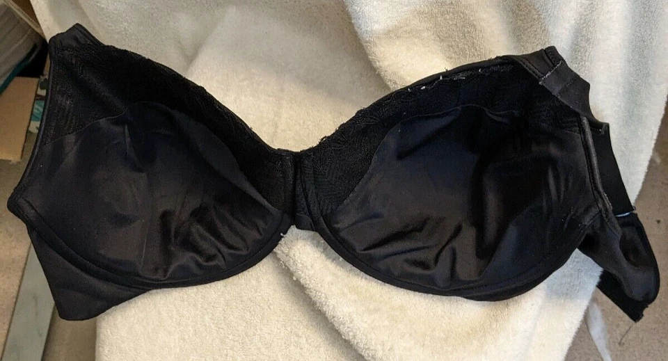 Bali, full coverage bra, black, size 40DD - Image 3 of 4