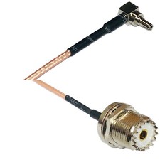 RG316 CRC9 MALE ANGLE to UHF Female BULKHEAD RF Cable Rapid-SHIP LOT
