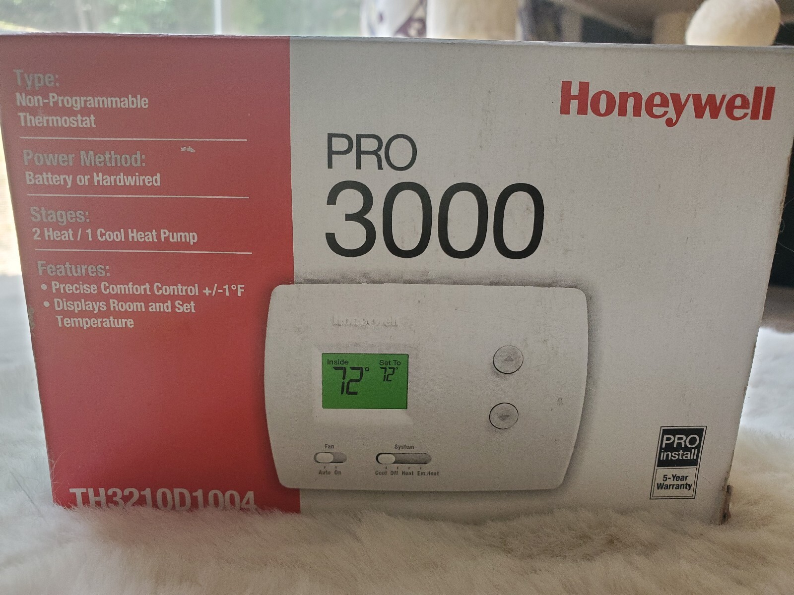 Honeywell Pro 3000 TH3210D1004 2heat/1 cool heat pump – ASA College: Florida