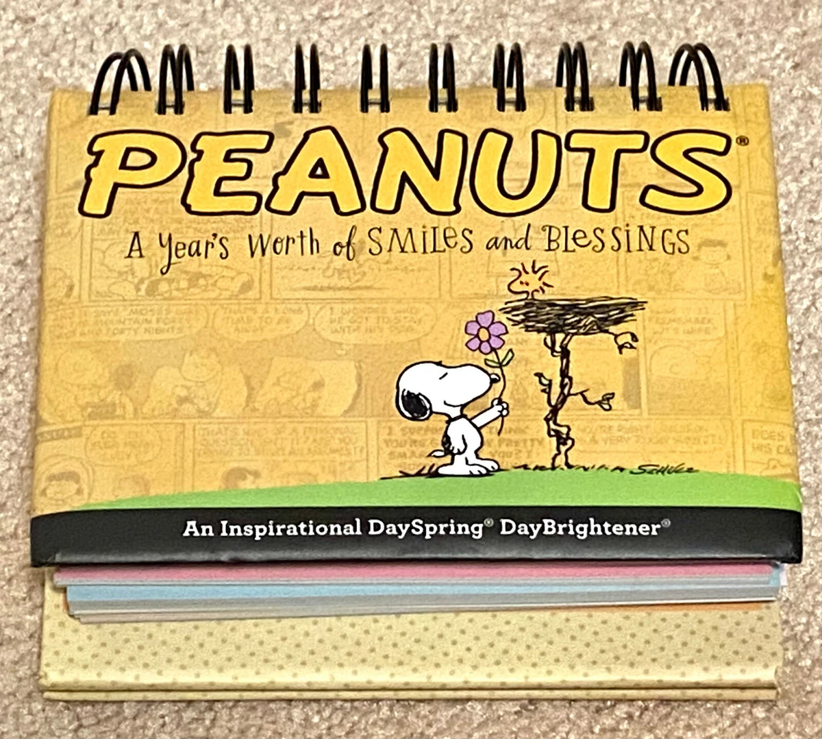 PEANUTS Snoopy Inspirational Daily Perpetual Stand Up Calendar w Scripture | eBay