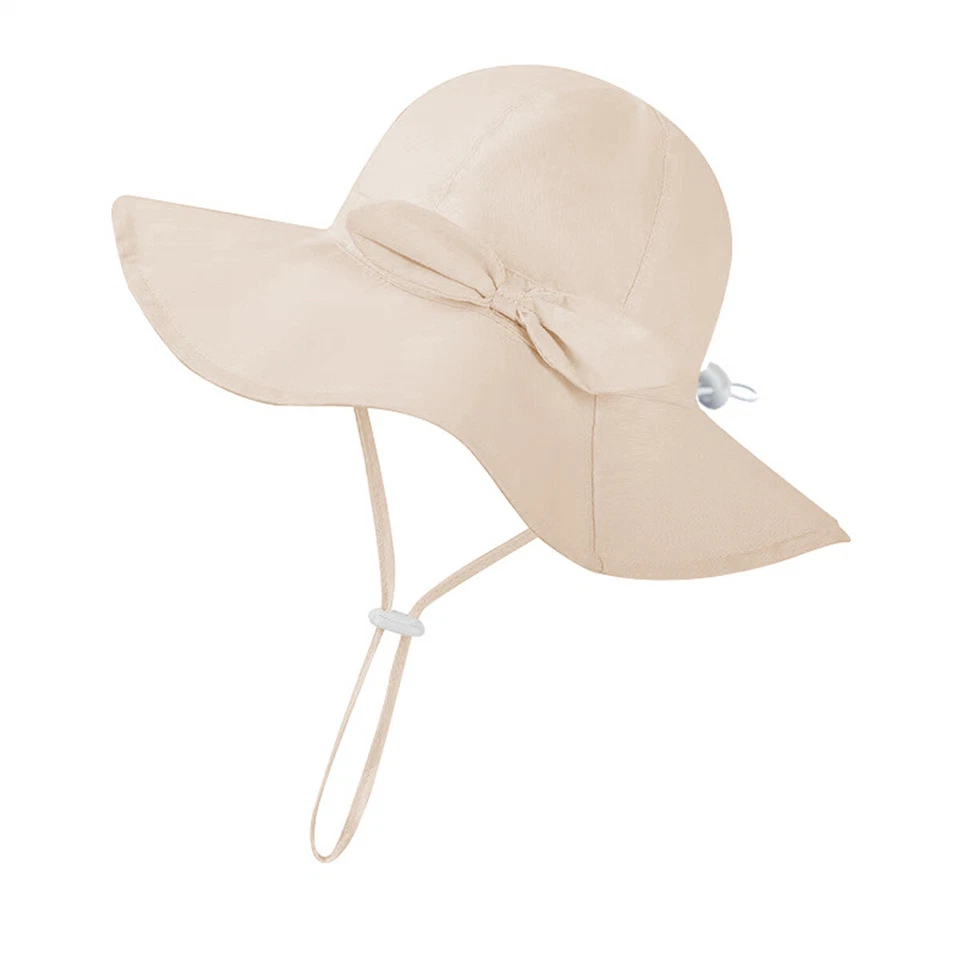 Sombrero para el sol para bebé niños con UPF 50+ protección solar ala ancha ajustable sombrero de playa Foto 4 de 4