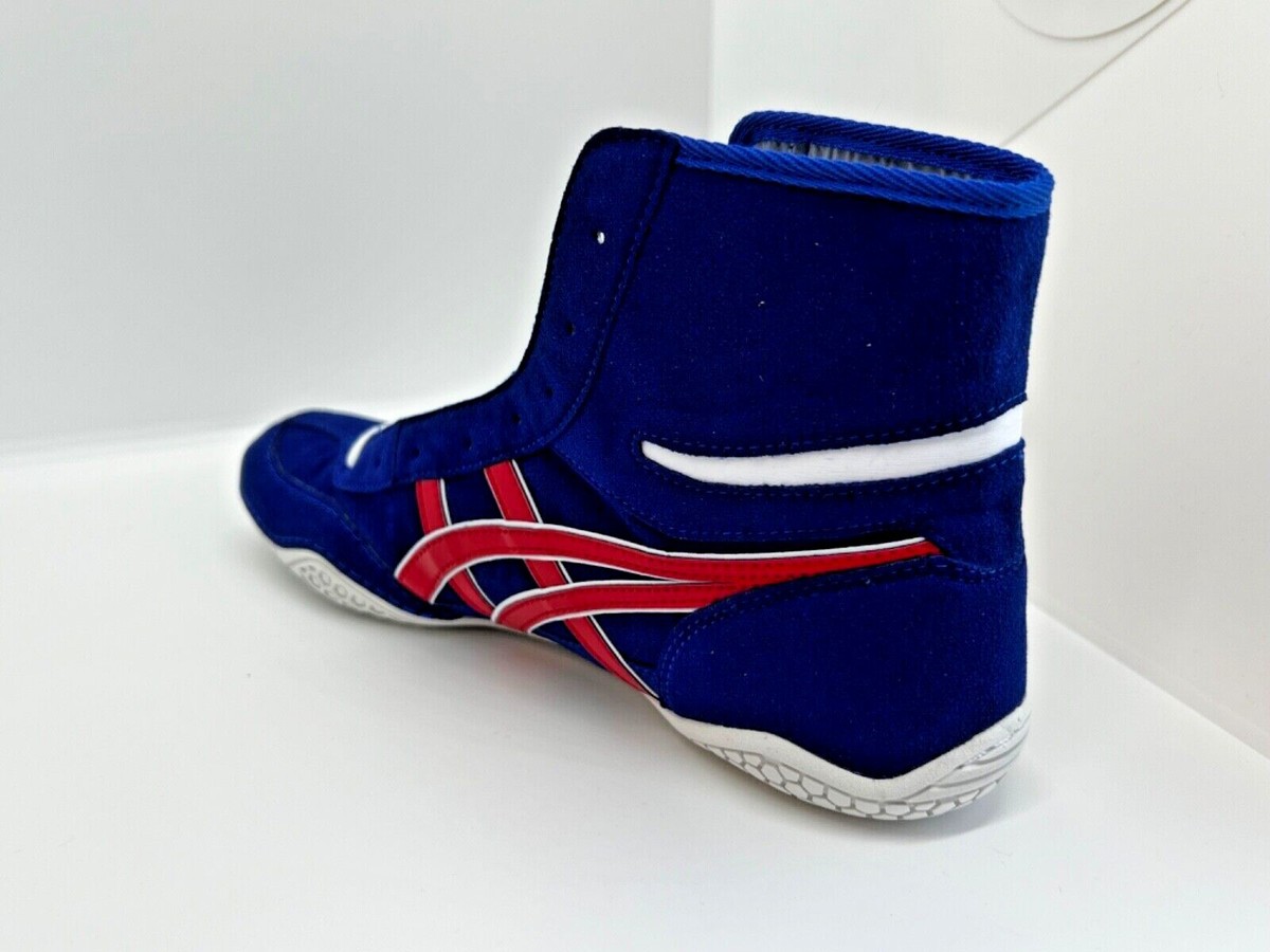 レア　北京2008五輪 日本代表 ASICS公式ジャージパンツ ネイビー赤 asics Boxing Wrestling Shoes Blue Red Line White 1083A001 EX-EO