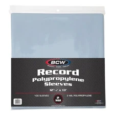 100 Clear Plastic LP Outer Sleeves 2 Mil. HIGH QUALITY Vinyl Record Album Covers