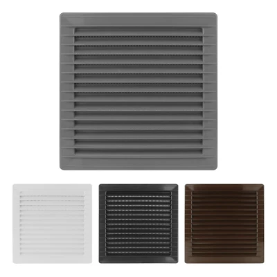 MKK Lüftungsgitter Lamellen Abluftgitter Insektenschutz Flansch eckig 140 x 140 mm