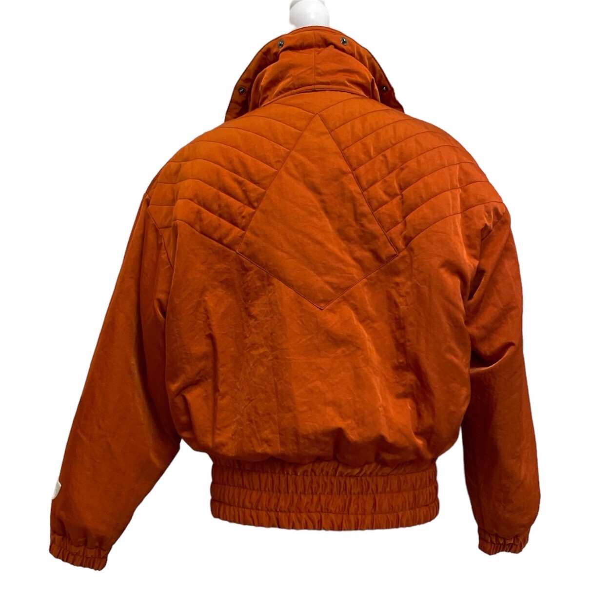 Vintage 80s FERA Orange Ski & Snow Winter Nylon Softshell Puffer Jacket sz 10