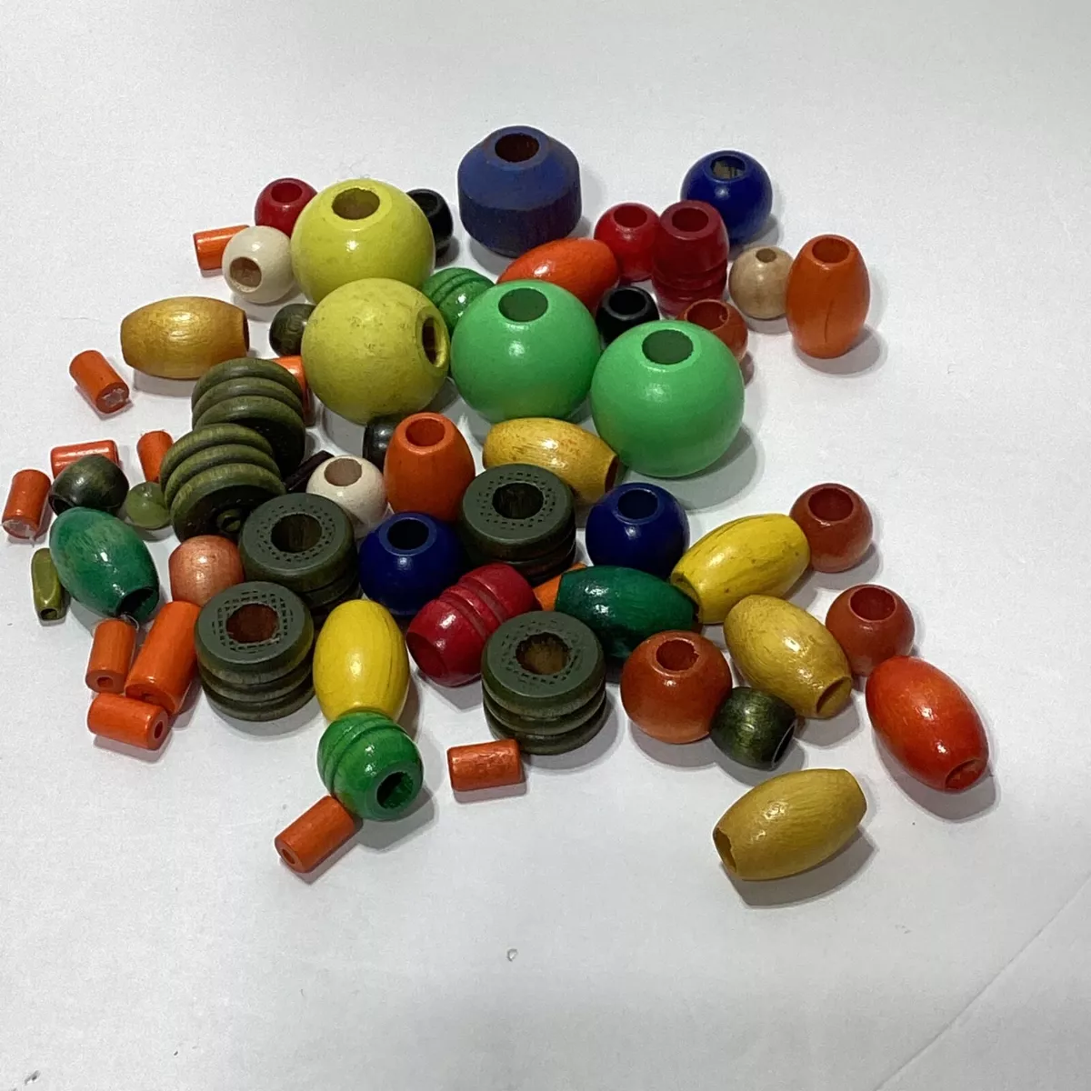 Vintage Macrame Bead Lot Macrame Wood Misc Color Beads eBay