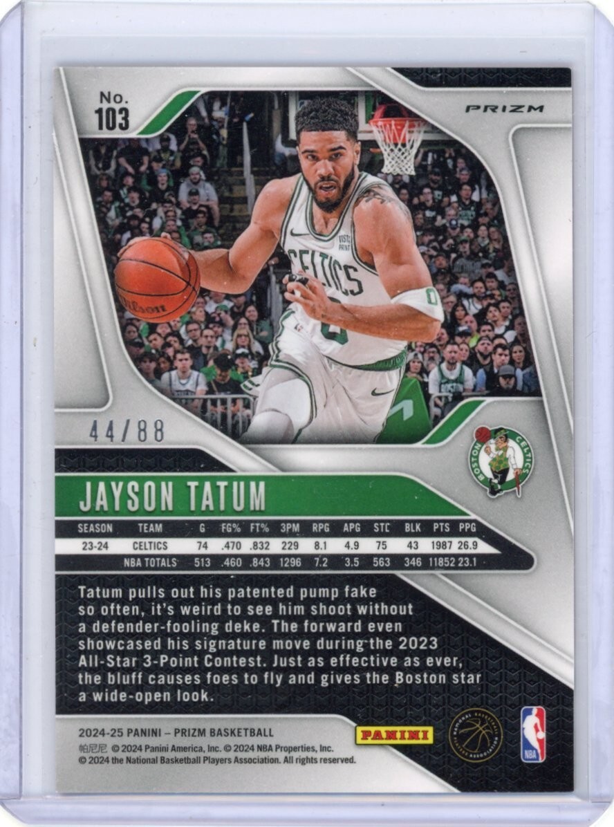 NBAカード Jayson Tatum SSP Gold Scope Prizm 2023-24 Panini Prizm NBA Monopoly Jayson Tatum Gold Shimmer