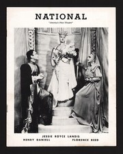 Jessie Royce Landis "THE WINTER'S TALE" Florence Reed 1945 Tryout Playbill