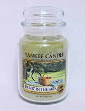 Yankee Candle Picnic In The Park Large 22 oz Candle Burns 110-150 Hrs