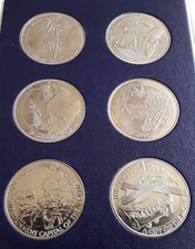 1981 LOS ANGELES BICENTENNIAL BIRTHDAY DOLLARS/MEDALS 6 IN FOLDER PACK OF ISSUE 