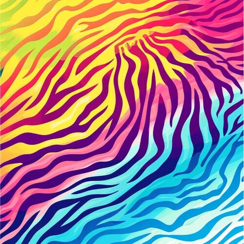Neon Rainbow Zebra Print Wallpapers