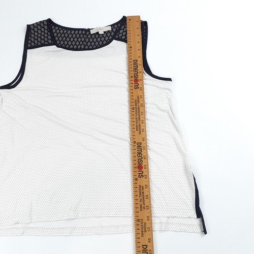 Loft Shirt Womens XL Modal Tank Top White Black Pullover Sleeveless Comfort - Picture 10 of 13