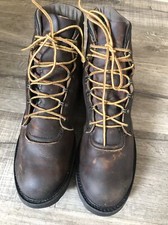 MENS RED WING WORK BOOTS SIZE 14 BROWN LEATHER USA MADE