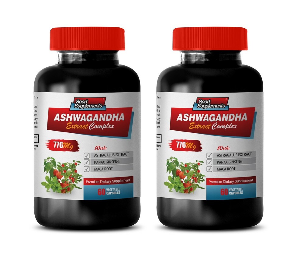 stress relief pills - ASHWAGANDHA ROOT COMPLEX 770mg - mood pills - 2 Bottles