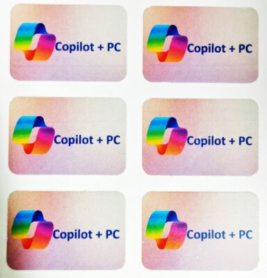 10X QUALITÄT Microsoft AI COPILOT + PC Logo glänzend Aufkleber 33x22mm PC/LAPTOP