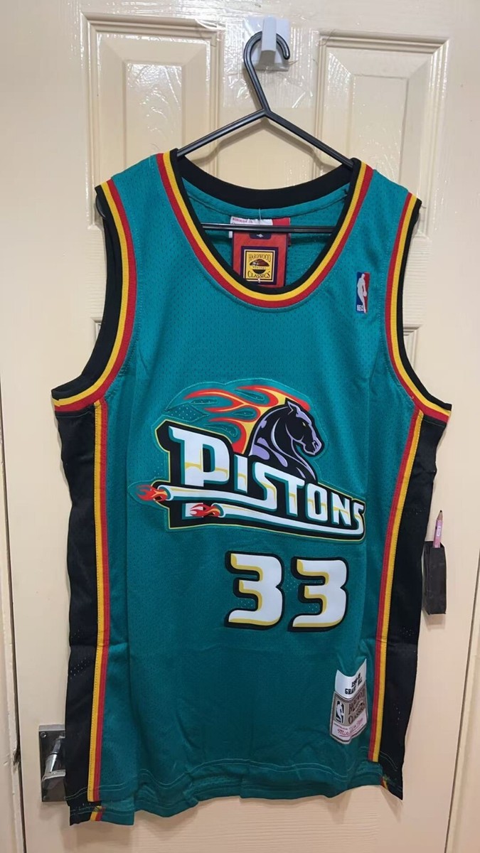 Detroit Pistons Grant Hill #33 NBA Swingman Basketball Jersey T