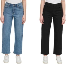 Calvin Klein Women High Rise Straight Leg Jean