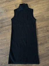 Forever 21 Sleeveless Turtleneck Sweater Dress Black Size Medium