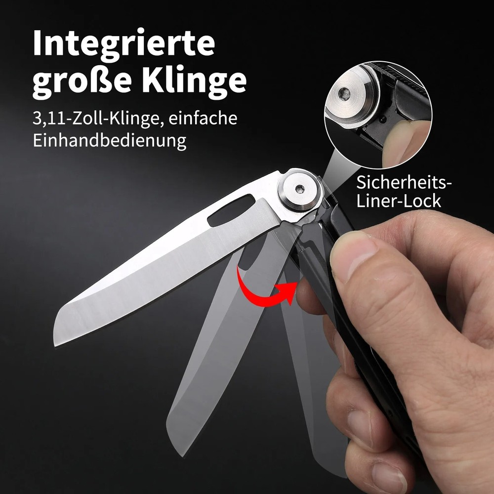 Multi-Tool Survival Knife with Scissors Screwdriver Bottle Opener for Camping Hunting