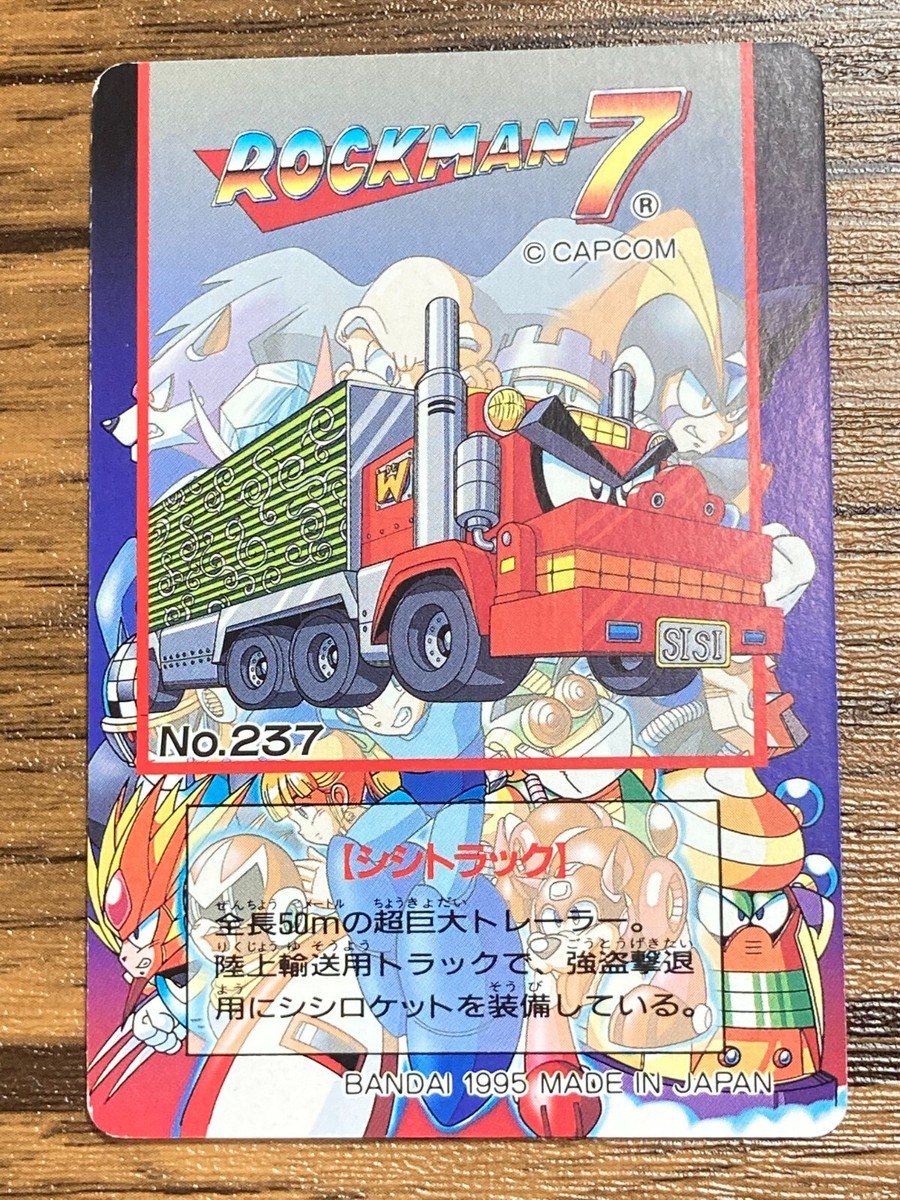 Man シングルまとめ売り27枚 Free Shipping! Rock Man 7 Card Bandai No.237 Japan 1995 Capcom