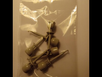 ( 6 qty) E-Z Hook Test 2-1/4'' Long ''GREY'' COLOR X100W-S Clip Grabber Flat Round