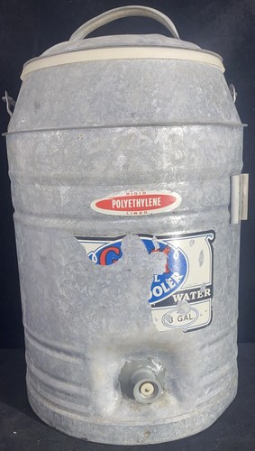 GOTT 3 Gallon Galvanized Metal Water Cooler Dispenser w/ Spigot ...