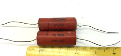 1 NOS 1940s Mallory TP 420 Wax .25 uf 600 v Capacitor