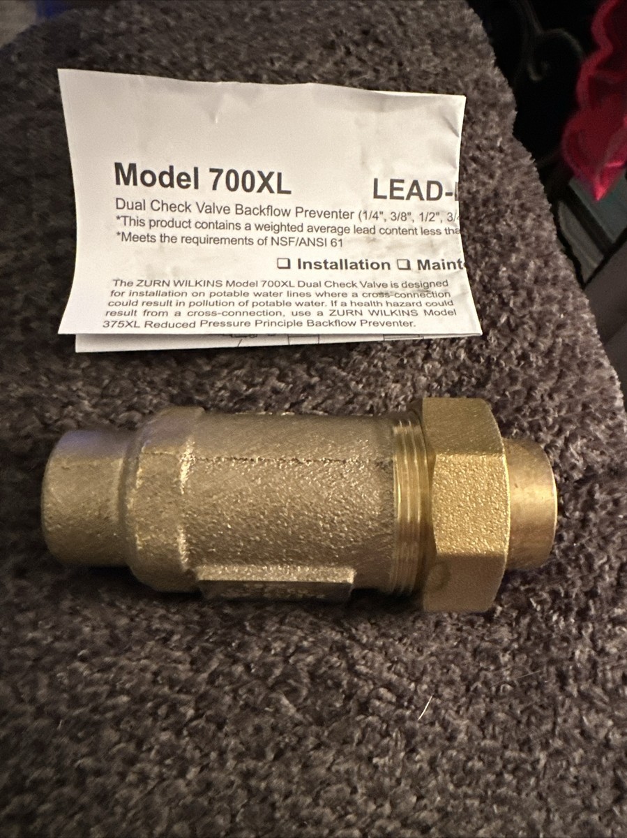 スラグ除去システム(faller HO 120242) ASSE 1024 1UFMX34UF-700XL LEAD FREE DUAL CHECK VALVE BACK