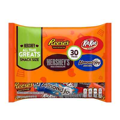 Hershey Assorted Chocolate Snack Size Minis Candy Variety Bag 15.57 oz 30 Pieces