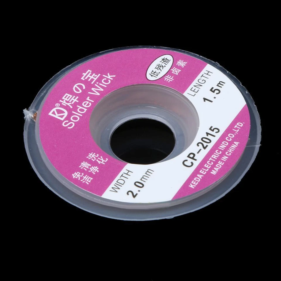 150cmx2mm Tresse à Dessouder Fil Souder Soudure Soudage Rouleau Bobine Sécurité - Photo 4/4