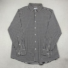 Mizzen Main Shirt Mens XL Black Check Button Up Long Sleeve Standard Fit