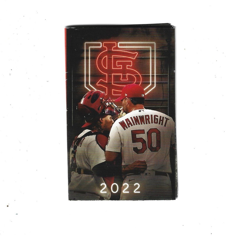 2022 - ST. LOUIS  CARDINALS BASEBALL POCKET SCHEDULE - DOBBS Yadi & Waino
