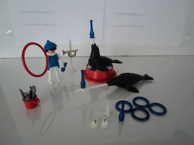 PLAYMOBIL vintage cirque dresseur otaries jonglage podium set 3518 / V2 1981 #1 - Photo 1/4