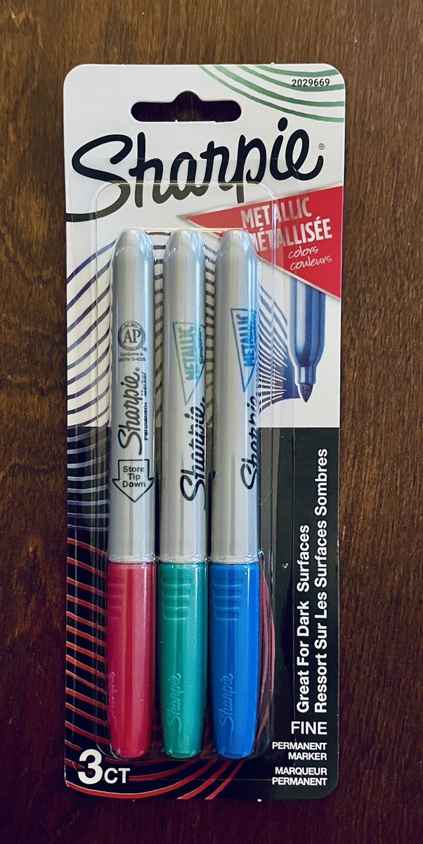 Sharpie Permanent Marker (3-Count) Metallic (Ruby, Sapphire