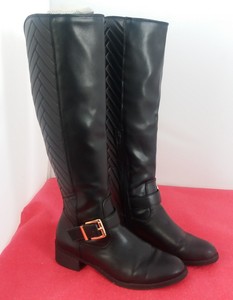 target black leather boots