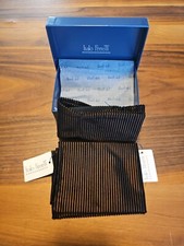 Italo Ferretti Bowtie Brown And Black Pleated Stripes 100 Silk