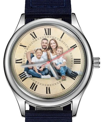 Erstellen Sie individuelle trendige einzigartige Foto Logo Kunst Unisex Armbanduhr 38 mm Zifferblatt