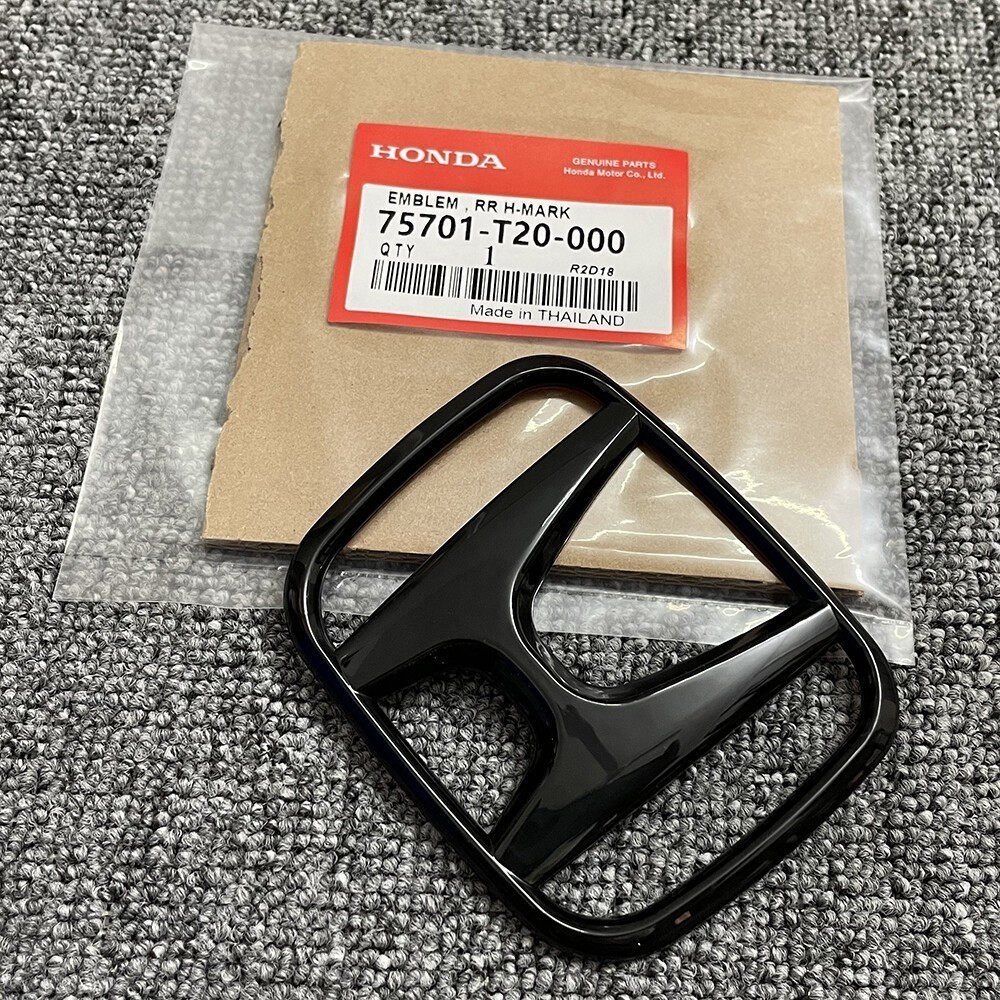 Fit For Honda 2022-2025 Civic 11th gen 2PCS Black Front Griile Emblem Rear Badge