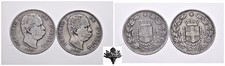 KINGDOM OF ITALY 2 lire 1886 LOT 2x coins SILVER Umberto I