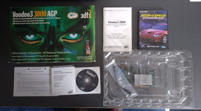    3dfx Voodoo 3 3000 retro AGP TV-Out komplett in OVP und Zubehör   