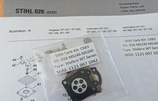 Stihl 024 026 MS240 MS260 MS260C Walbro WT Carburettor Kit: Stihl: 1121 007 1062