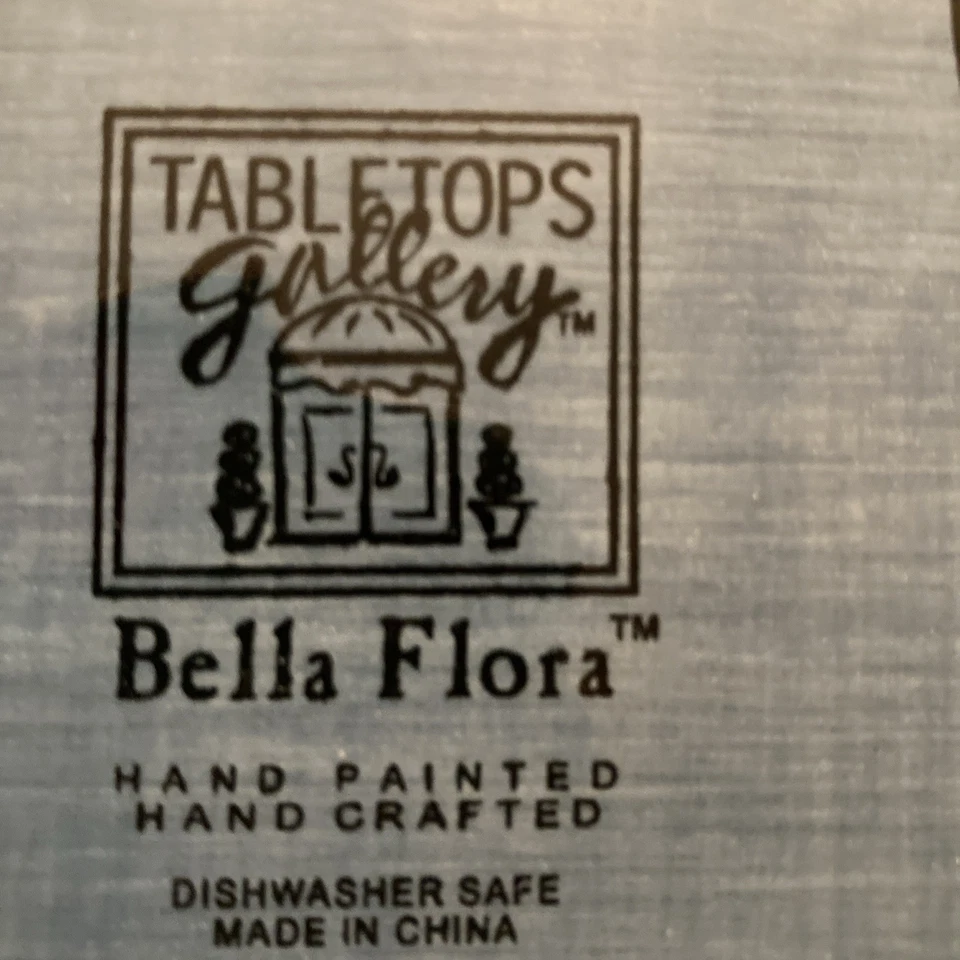 Platos de aperitivo A Tabletops Gallery BELLA FLORA loza pintada a mano Foto 4 de 4