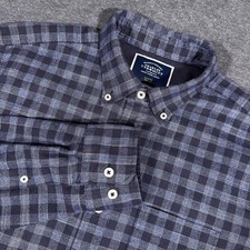 Charles Tyrwhitt Shirt Men  s Blue Check Size M Slim Fit Button Down Non-Iron